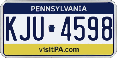PA license plate KJU4598