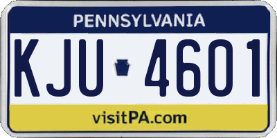 PA license plate KJU4601