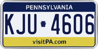 PA license plate KJU4606