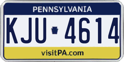 PA license plate KJU4614