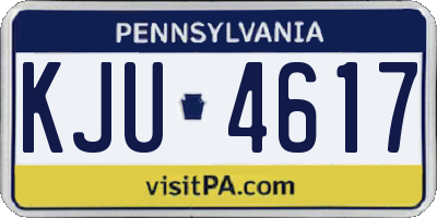 PA license plate KJU4617