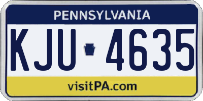 PA license plate KJU4635