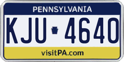 PA license plate KJU4640