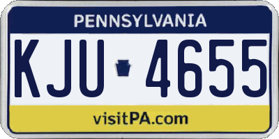 PA license plate KJU4655