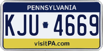 PA license plate KJU4669