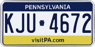 PA license plate KJU4672