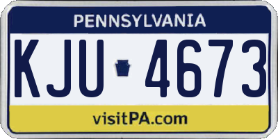 PA license plate KJU4673