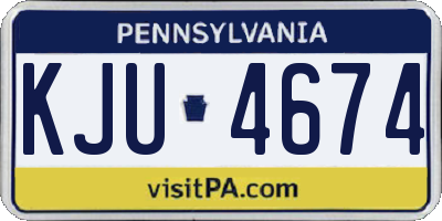 PA license plate KJU4674
