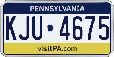 PA license plate KJU4675