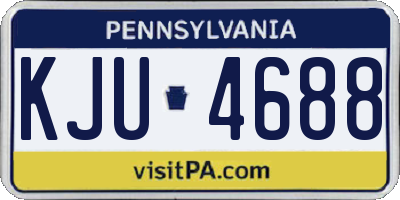 PA license plate KJU4688
