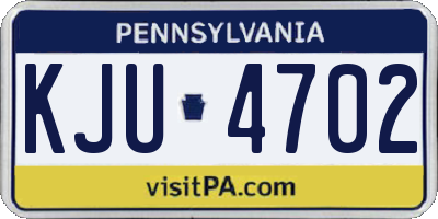 PA license plate KJU4702