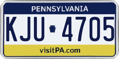 PA license plate KJU4705