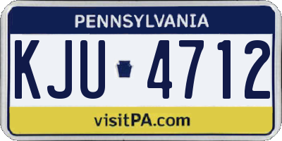 PA license plate KJU4712
