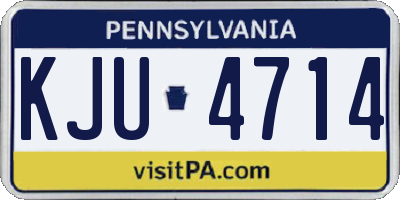 PA license plate KJU4714