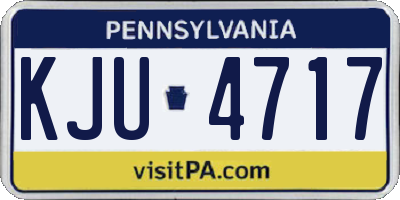 PA license plate KJU4717