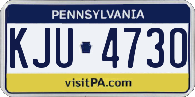PA license plate KJU4730