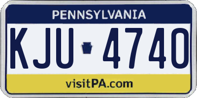 PA license plate KJU4740