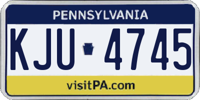 PA license plate KJU4745