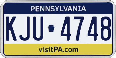 PA license plate KJU4748