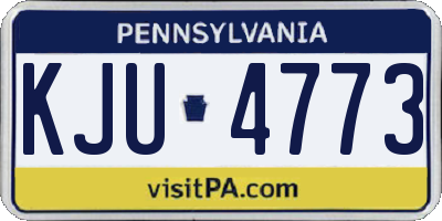 PA license plate KJU4773