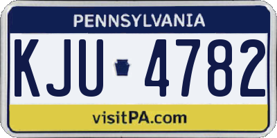 PA license plate KJU4782