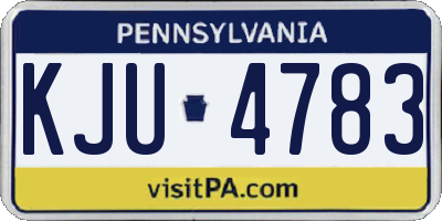 PA license plate KJU4783