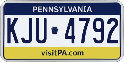 PA license plate KJU4792