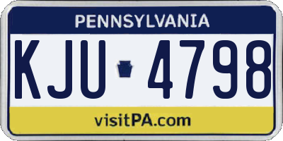 PA license plate KJU4798