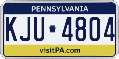 PA license plate KJU4804