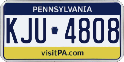 PA license plate KJU4808