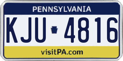 PA license plate KJU4816