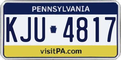 PA license plate KJU4817