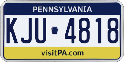 PA license plate KJU4818