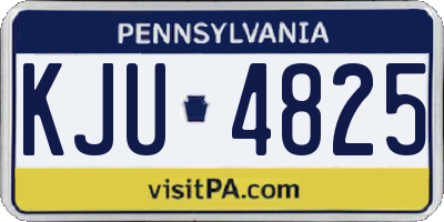 PA license plate KJU4825