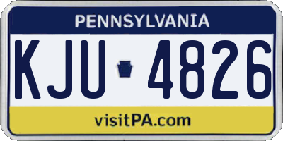 PA license plate KJU4826