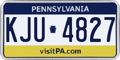 PA license plate KJU4827