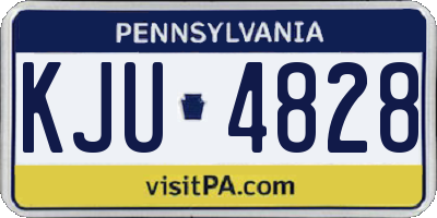 PA license plate KJU4828