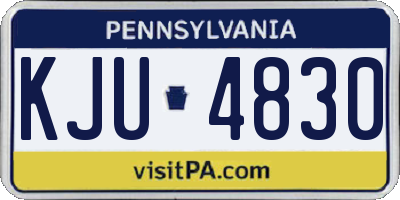 PA license plate KJU4830
