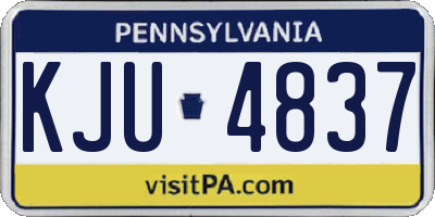 PA license plate KJU4837
