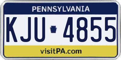 PA license plate KJU4855