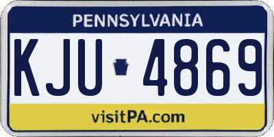 PA license plate KJU4869
