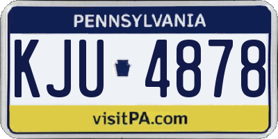 PA license plate KJU4878