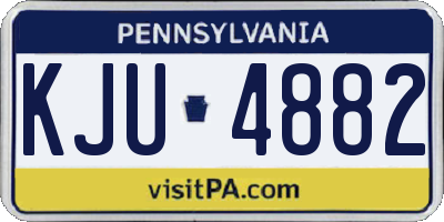 PA license plate KJU4882