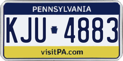 PA license plate KJU4883
