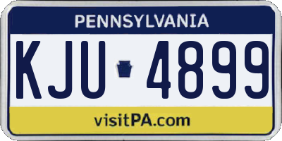 PA license plate KJU4899
