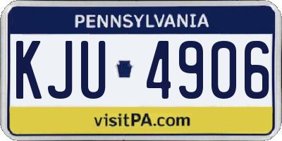 PA license plate KJU4906