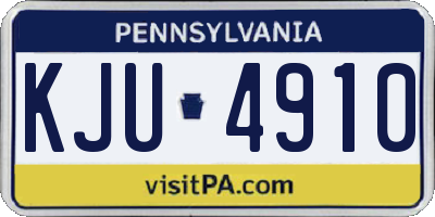 PA license plate KJU4910