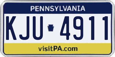 PA license plate KJU4911
