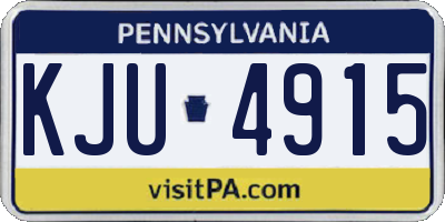 PA license plate KJU4915
