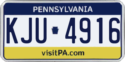 PA license plate KJU4916